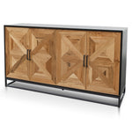 Ex Display - Percy 160cm Wide Sideboard - European Knotty Oak and Peppercorn Buffet & Sideboard VN-Core   