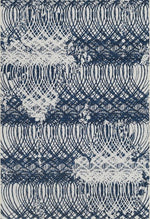 Avatar 160cm x 235cm Abstract Line Pattern Indoor and Outdoor Rugs - Blue and White Rug Mos-Local   