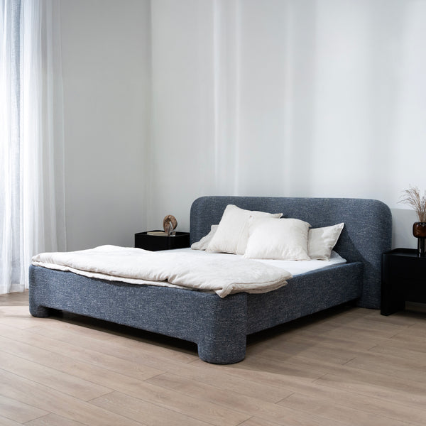 Reko King Bed Frame - Prussian Blue | Interior Secrets