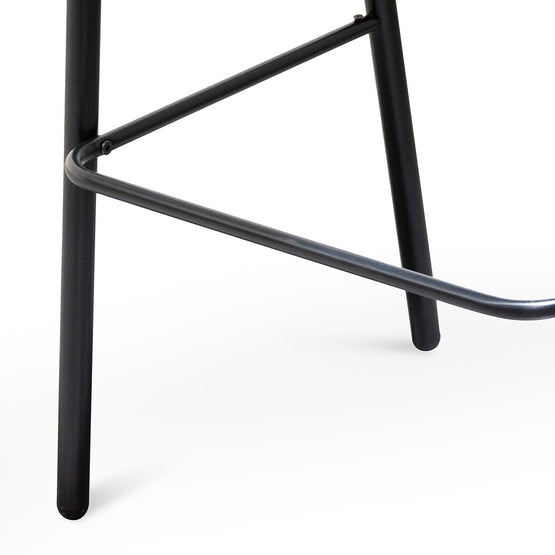 Ex Display - Florine 75cm Fabric Bar Stool - Black Legs Bar Stool Swady-Core   