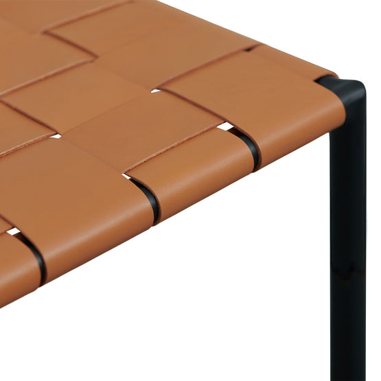 Set of 2 - Anika Black Frame Bar stool - Tan Bar Stool New Home-Core   