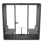 Evolve 2 Seater Slim Large Meeting Pod - Black by Humble Office Silent Booth Hbox-Core   