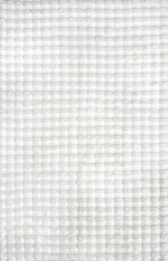 Marill 140cm x 70cm Bubbly Washable Rug - White Rugs UN Rugs-Local   