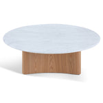 Zafar Nested Marble Coffee Table - Natural Coffee Table Dwood-Core   