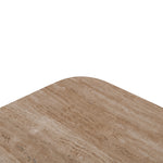Omran 90cm Travertine Top Coffee Table - White Coffee Table Rebhi-Core   