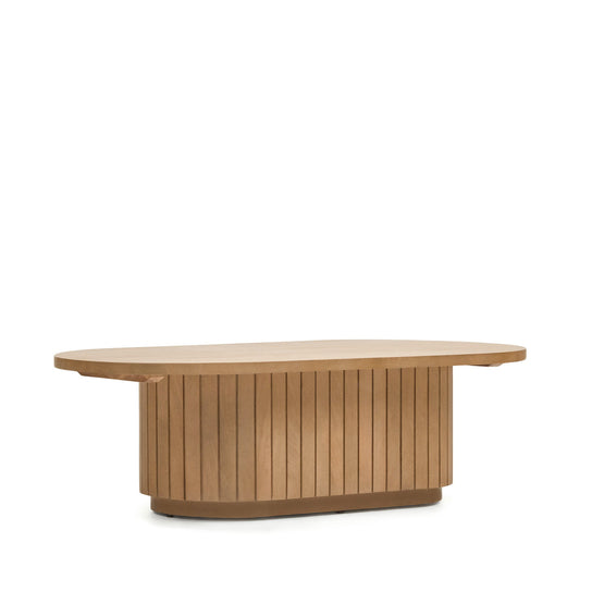 Vesna 120cm Solid Mango Wood Oval Coffee Table - Natural Dining Table The Form-Local   