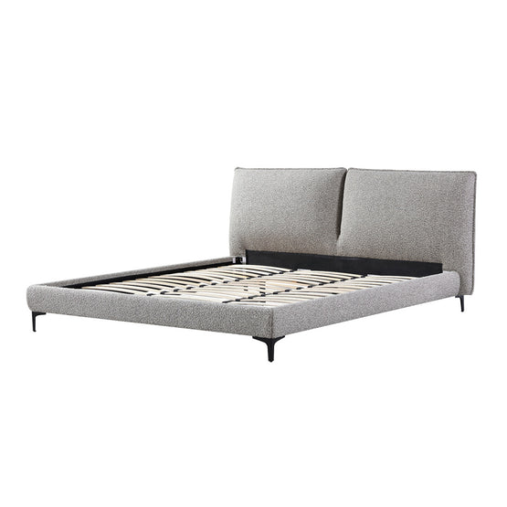 Celeste Fabric King Bed Frame - Olive Brown Boucle Bed Frame YoBed-Core   
