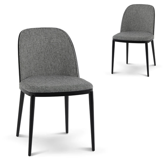 Set of 2 - Paxton Dining Chair - Lava Grey Dining Chair Swady-Core   