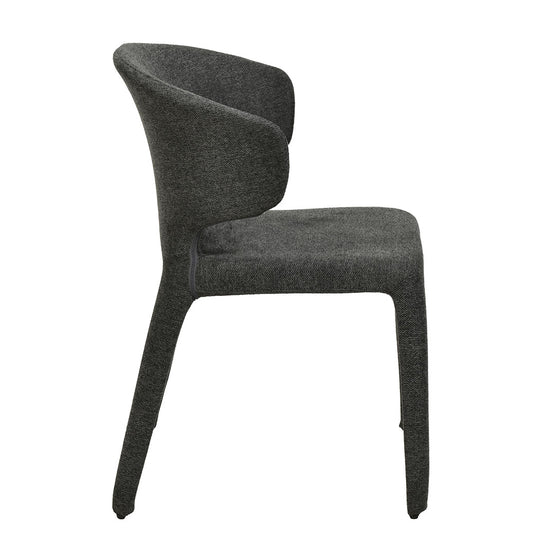 Set of 2 - Pollard Fabric Dining Chair - Charcoal Grey Dining Chair Freehold-Core   
