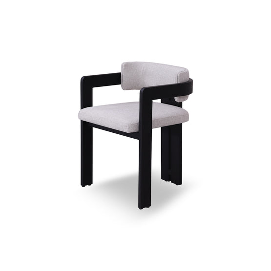 Set of 2 - Merari Black Dining Chair - Stone Beige Dining Chair Marri-Core   