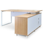 Ex Display - Halo 180cm Executive Office Desk With Right Return - Natural Office Desk Sun Desk-Core   