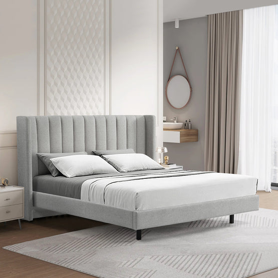 Hillsdale King Bed Frame - Spec Grey Bed Frame Ming-Core   