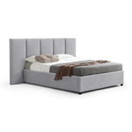 Amado Queen Sized Bed Frame - Spec Grey with Storage Queen Bed Ming-Core   