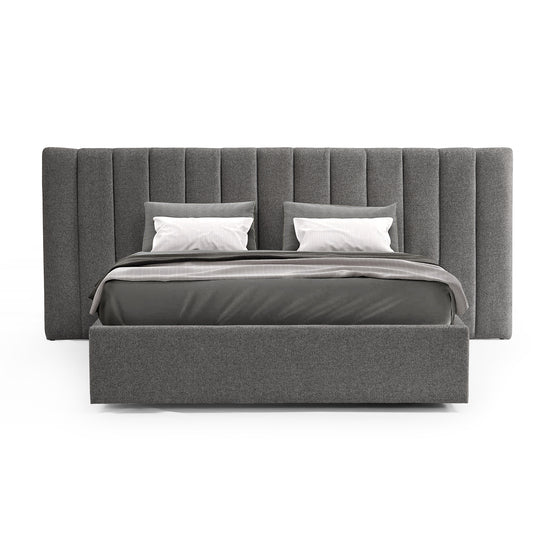 Ralph Wide Base Queen Bed Frame - Spec Charcoal with Storage Bed Frame Ming-Core   