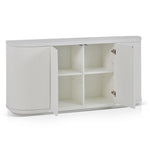 Elino 1.6m Veneer Top Buffet Unit - Full White Buffet & Sideboard Dwood-Core   
