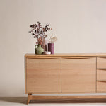 Brendon 1.6m Sideboard Unit with Drawers - Natural Oak Buffet & Sideboard VN-Core   