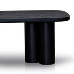 Hallie 2.4m Elm Dining Table - Full Black Dining Table Nicki-Core   