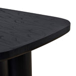 Hallie 2.4m Elm Dining Table - Full Black Dining Table Nicki-Core   