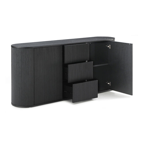Bellfield 1.8m Sideboard Unit - Black Buffet & Sideboard Dwood-Core   