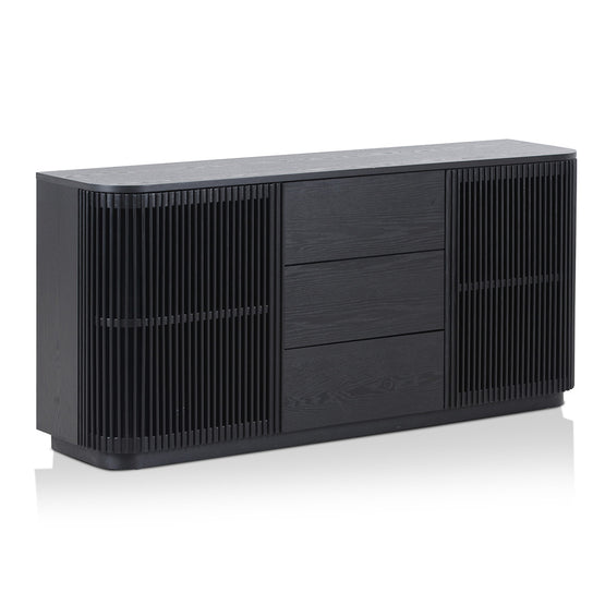 Tahlia 1.6m Sideboard Unit - Full Black Buffet & Sideboard Dwood-Core   
