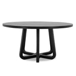 Vanya 1.5m Round Dining Table - Full Black Dining Table Century-Core   