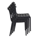 Set of 2 - Keller Indoor / Outdoor Dining Chair - Black Dining Chair Furnlink-Local   