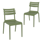 Set of 2 - Keller Indoor / Outdoor Dining Chair - Olive Green Dining Chair Furnlink-Local   