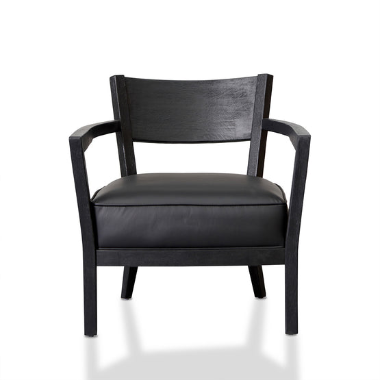 Wendell Leather Armchair - Full Black Armchair Chic-Core   