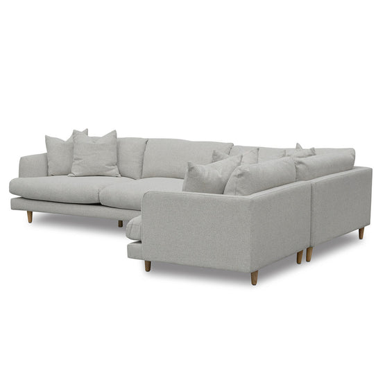 Della Right Return Modular Fabric Sofa - Sterling Sand Chaise Lounge Casa-Core   
