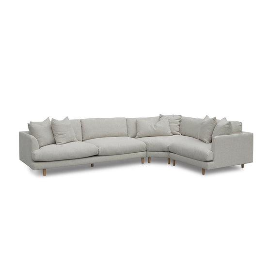 Della Right Return Modular Fabric Sofa - Sterling Sand Chaise Lounge Casa-Core   