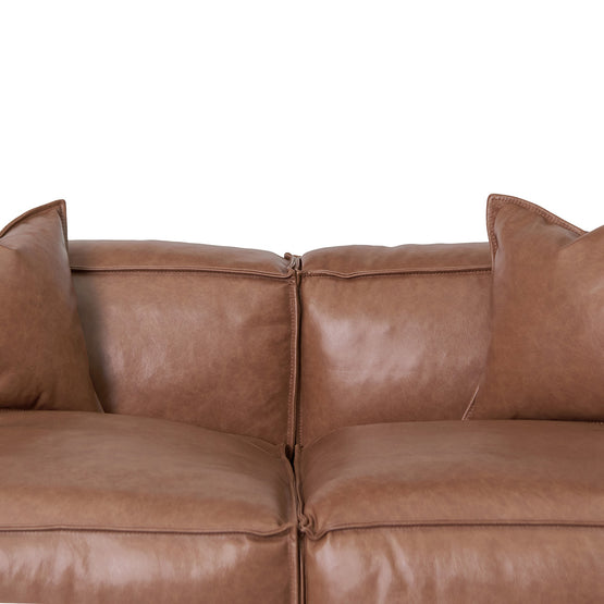 Loft 4 Seater Sofa with Cushion and Pillow - Caramel Brown Sofa K Sofa-Core   