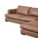 Lucinda 4 Seater Right Chaise Sofa - Caramel Brown Sofa K Sofa-Core   