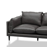 Lucio 2 Seater Sofa - Shadow Grey Leather Sofa K Sofa-Core   