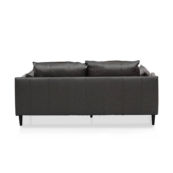 Lucio 2 Seater Sofa - Shadow Grey Leather Sofa K Sofa-Core   