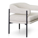 Walton Rustic Beige Fabric Armchair - Black Legs Armchair K Sofa-Core   