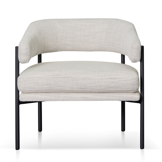 Walton Rustic Beige Fabric Armchair - Black Legs Armchair K Sofa-Core   