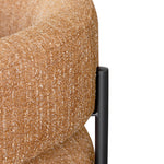 Walton Ginger Brown Fabric Armchair - Black Legs Armchair K Sofa-Core   