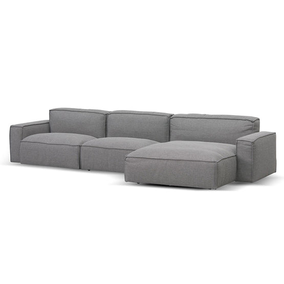 Roshil Right Chaise Sofa - Graphite Grey Chaise Lounge K Sofa-Core   