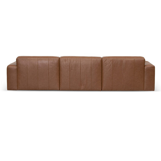 Manuela 4 Seater Sofa - Caramel Brown Leather Sofa K Sofa-Core   
