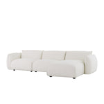 Ferrell 3 Seater Right Chaise Sofa - Beige Chaise Lounge IGGY-Core   