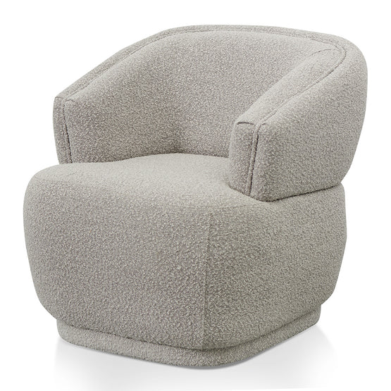 Brooke Fabric Armchair - Ash Grey Boucle Dining Armchair Forever-Core   