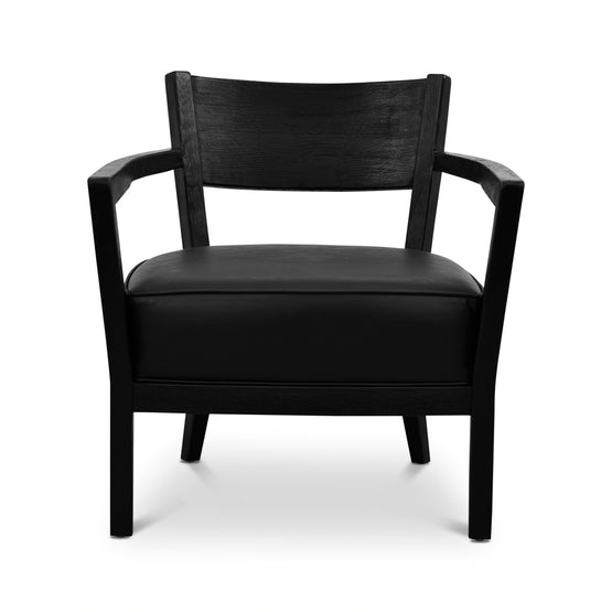 Wendell PU Armchair - Full Black