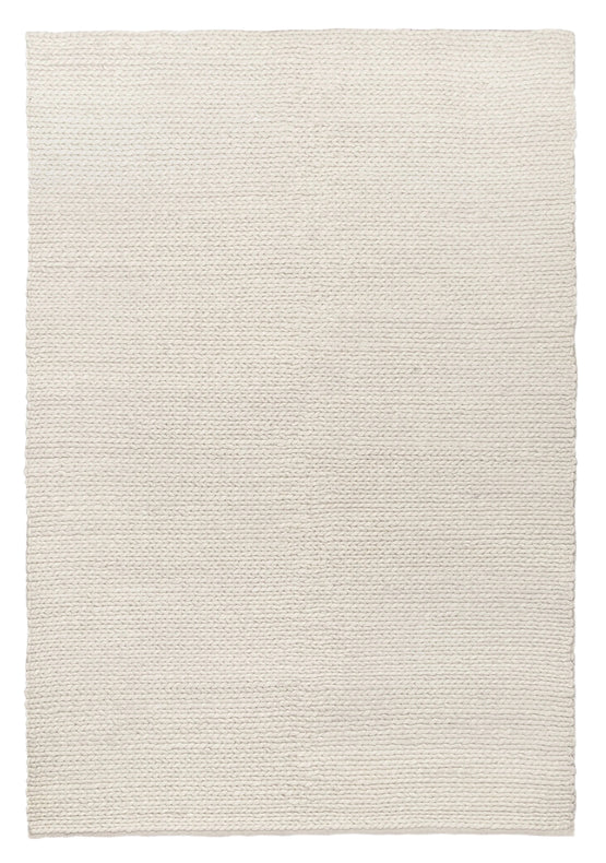 Laila 230cm x 160cm Handwoven Braided Wool Rug - Ivory Rugs and wool rugs MissAmara-Local   