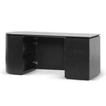 Albina 1.77m Right Drawer Office Desk - Black Oak Office Desk Century-Core   