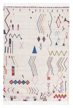 Remi 180cm x 120cm Multi-Colour Abstract Tribal Indoor Outdoor Rug - Ivory Rug Interior Secrets   