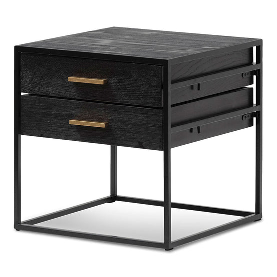 Ex Display - Solomon Side Table - Full Black Bedside Table IGGY-Core   
