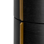 Leonard 46cm Round Bedside Table - Black Bedside Table Century-Core   