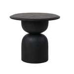 Gabriel Round Side Table - Full Black Side Table Nicki-Core   