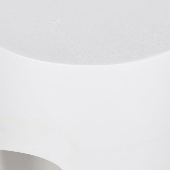 Baldini 32cm Round Side  Table - White Side Table Rebhi-Core   