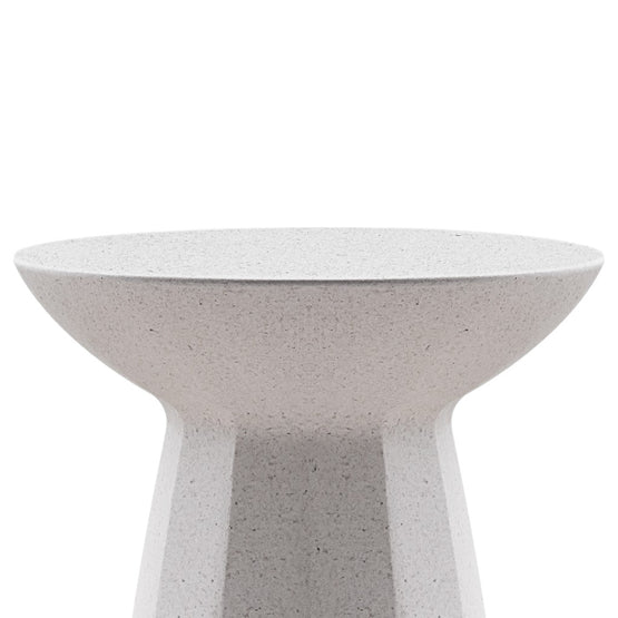 Boris 42cm Fibre Glass Side Table - White Side Table NY-Core   